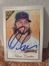 Adam Cimber Autographed 2019 Topps Gallery Signed Artist Proof Card #52 Indians 