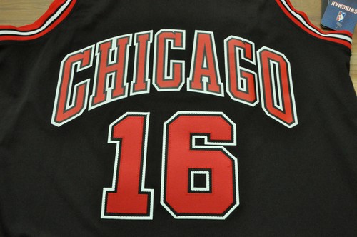 Pau Gasol #16 Chicago Bulls Adidas Jersey Swingman Custom Black NBA Men L - 第 6/13 張圖片