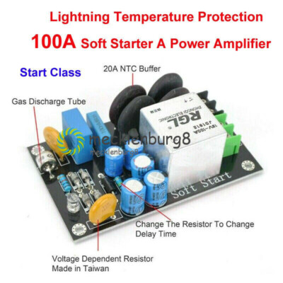 220V 100A Class A Power Amplifier Soft Start Delay Temperature Protection Board