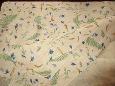 Ferns and Leaves on Yellow/Tan Cotton Flannel Fabric  44" x 2.6 Yards