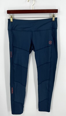 Virus Onyx Athletic Leggings Womens Size XL Workout Teal Blue Stretch Workout