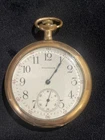 Antique Waltham Gold Filled Pocket Watch Open Face Not Working For Repair