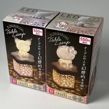 Sanrio Table Lamp set Hello kitty & Kuromi DAISO LED Lights Japan Exclusive