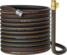 Garden Hose 100ft x 5/8" Male and Female Fittings with Shut off Valve Leakproof