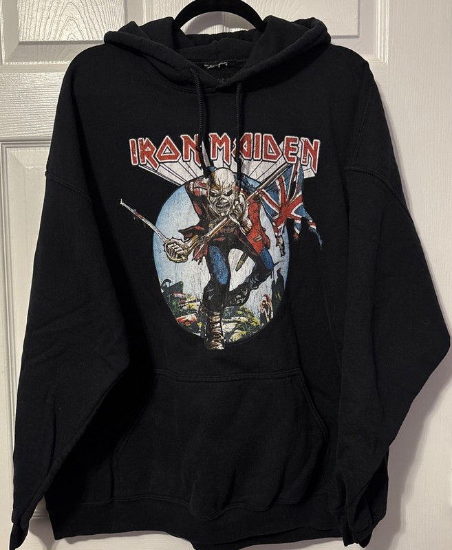 Iron Maiden the Trooper Pullover Hoody Hoodie Metal 2XL 2x Dio Motorhead 