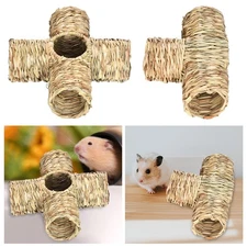 Hamster Grass Tunnel Straw House Nest Pet Supplies Bunny Toy Lightweight Tunnel