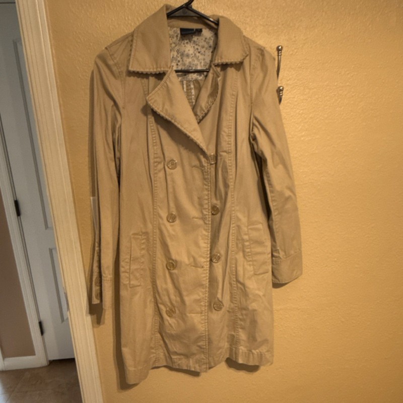 SONOMA LIFE+style Women's Beige Long Sleeve Lightweight Trench Coat Size S