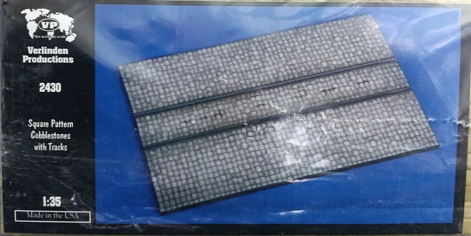 VERLINDEN 1/35 2430 PORZIONE DI STRADA CON BINARI DEL TRAM WWII - Immagine 2 di 2