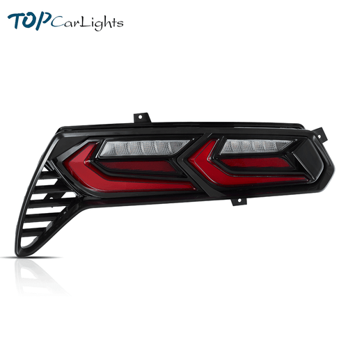 VLAND Red LED Tail Lights For 2014-19 Chevrolet Corvette C7 Upgrade to C8 Style - Picture 2 of 15