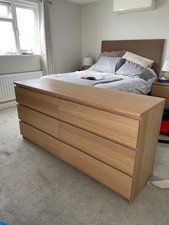 IKEA Malm 6-Piece Chest of Drawers, Oak Veneer