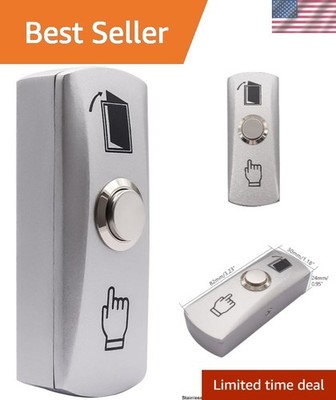 Zinc Alloy Push Button Exit Switch - Weatherproof DC12V 3A for Secure Access
