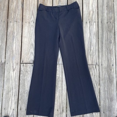 Express Editor Black Low Rise  Straight Leg Dress Pants Polyester Stretch Size 4