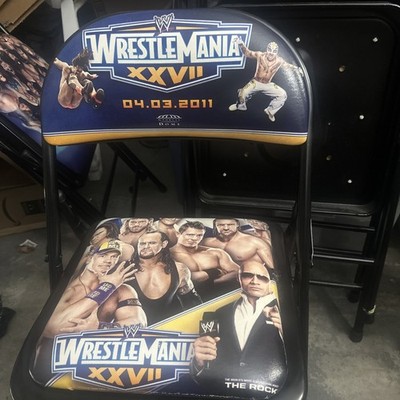 WWE WRESTLEMANIA 27 COMMEMORATIVE RINGSIDE EVENT CHAIR - RARE