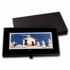 4 oz Silver Colorized Bar - Nativity and Three Wise Men (w/Box)
