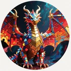 Hayleybug 1/10th oz Emberglass Dragon Silver Round