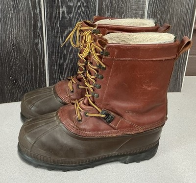 Cabela's Sorel Leather/Rubber Cold Wet Duck Hunting Boots Kaufman Size 11