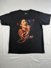Selena Quintanilla Vintage 90s Singer Roses T-Shirt Black, Size Medium