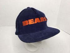 Vintage Chicago Bears NFL Corduroy Snapback Hat Cap Orange Navy Blue
