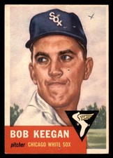 1953 Topps Bob Keegan Rookie RC #196 Poor (pin holes) MK Baseball Card. rookie card picture