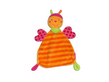 WIE NEU * Beauty Baby Müller Schmetterling Käfer orange rosa grün Schmusetuch
