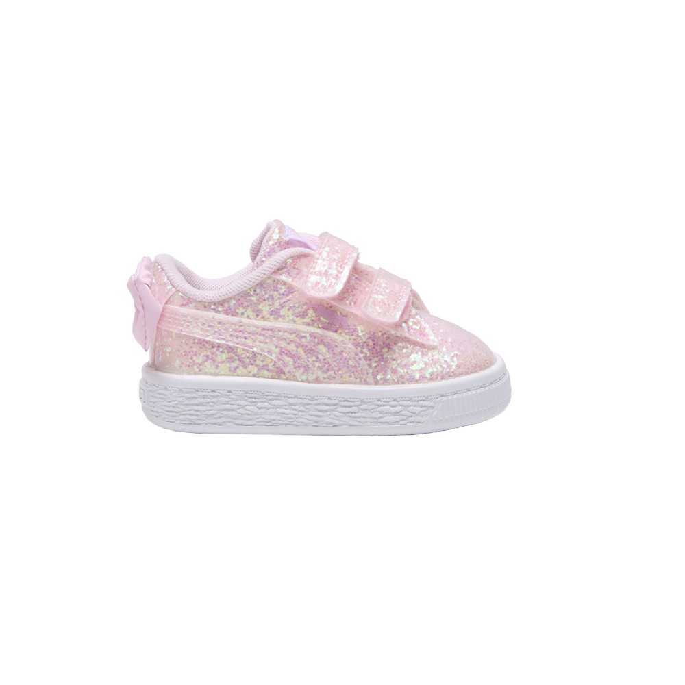 PUMA Basket Bow Metallic Slip On Toddler Girls Pink Sneakers Casual Shoes  40574
