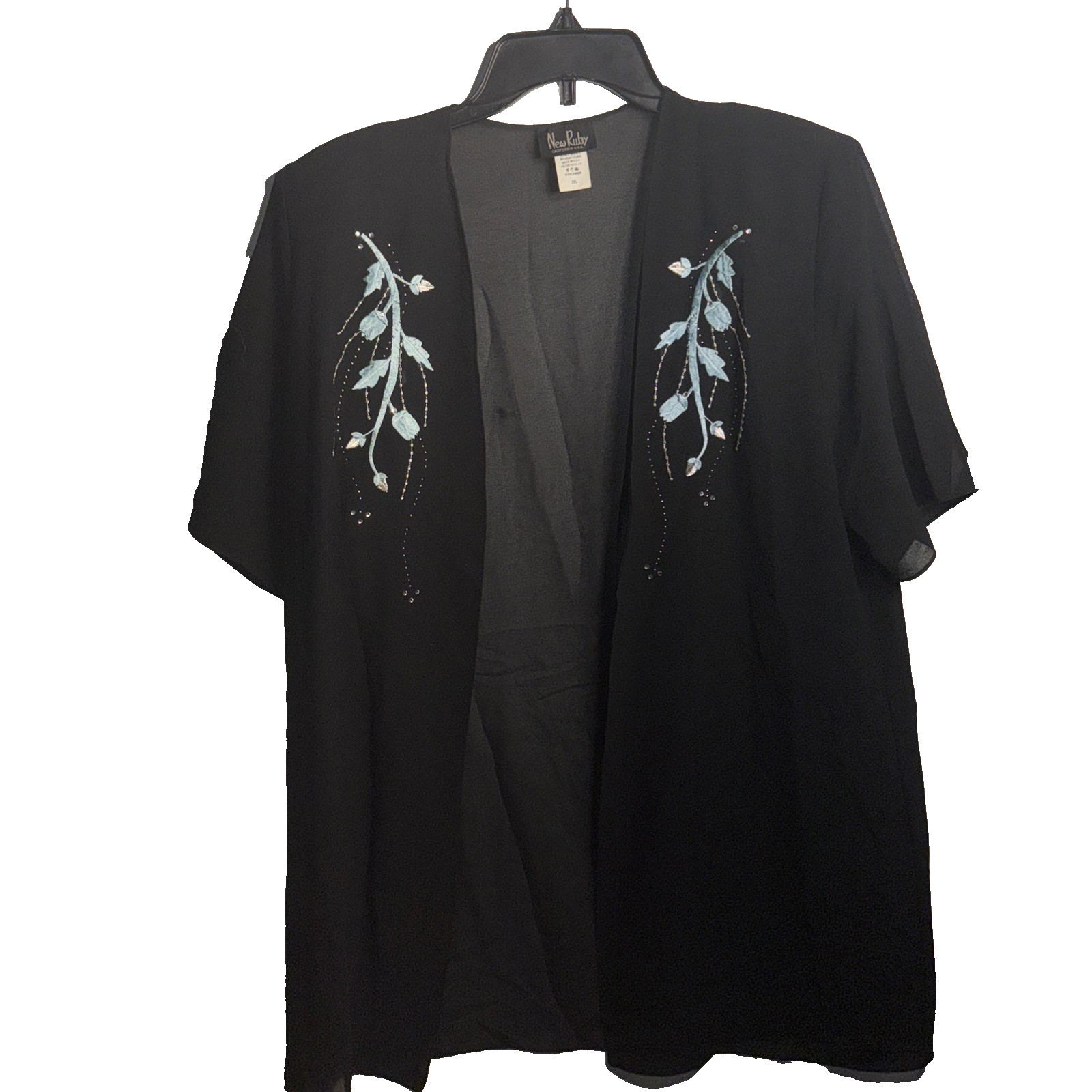 New Ruby EMBROIDERED And Rhinestone Plus Size 2XL… - image 1