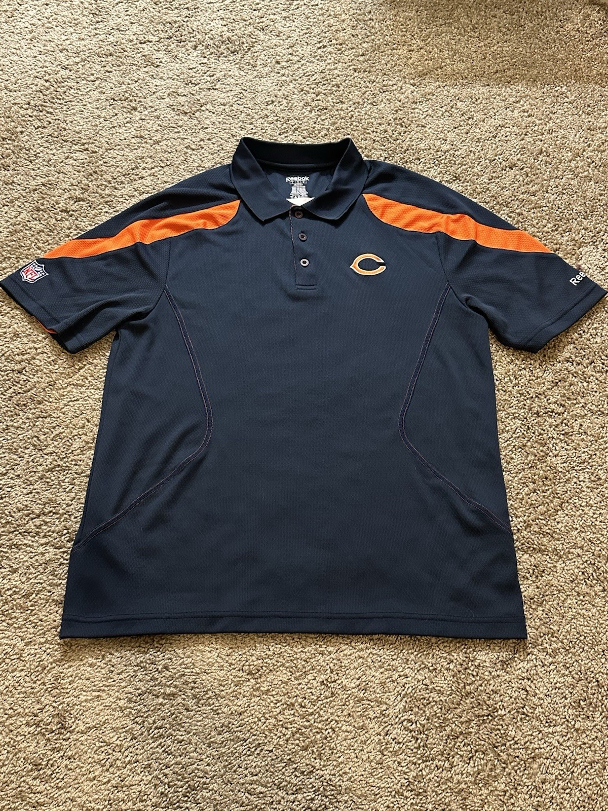 Men’s Reebok NFL Chicago Bears Short Sleeve Athletic Polo - Large