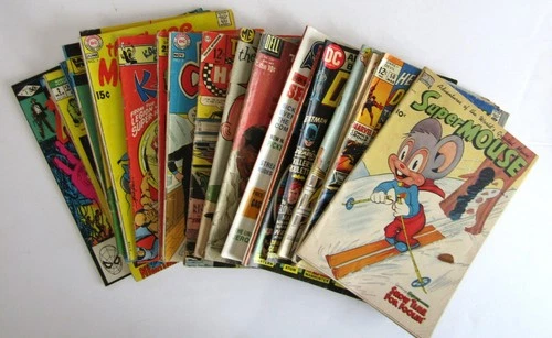 Lot of 20 Vintage Comic Books Marvel Dell DC Whitman Hulk DAre-Devil Standard