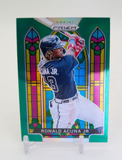 2021 Panini Prizm - Stained Glass Ronald Acuña Jr. #SG-4 Green Wave Prizm NM