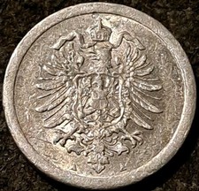 1917 GERMAN EMPIRE ~ Pfennig ~ One Year Type Coin