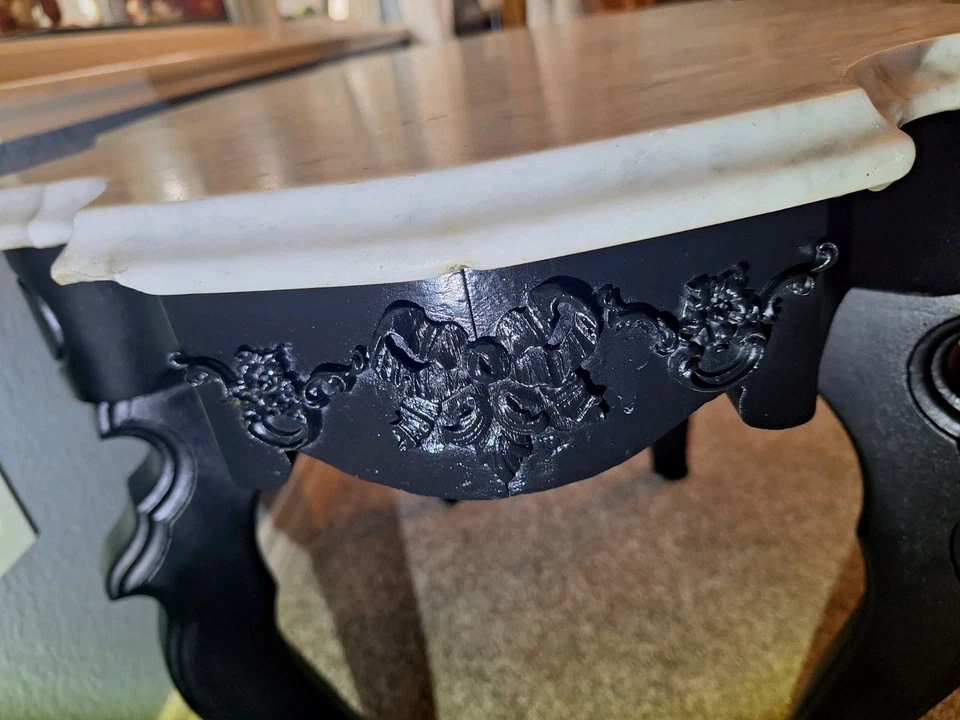 Antigua mesa de salón victoriana de mármol con tapa de tortuga especial de alta gama ~ años 1860 ☆☆☆ Foto 3 de 4