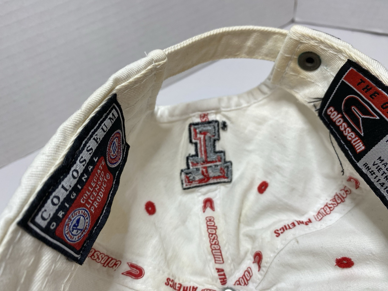 Texas Tech White Adjustable Strap-Back Hat Red Ra… - image 4