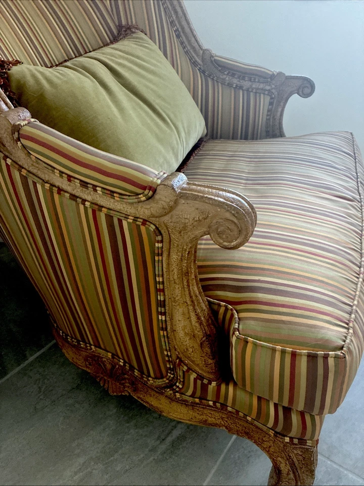 DREXEL French  Lillian August Upholstered Parlor Chair - Image 4 of 4