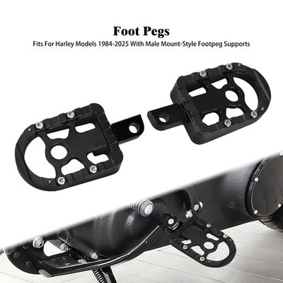Rear MX Passenger Foot Peg Floorboards Black For Harley Dyna Switchback Touring