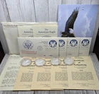 1982 American Eagle 1 oz .999 Silver Rounds Lot of 4 Olde New England Mint COA