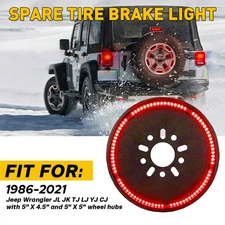 1* Strobe/Flash Tire Spare Mount LED Disc 3rd Light Brake Kit For Jeep Wrangler