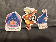 Vintage Winnie The Pooh Tigger Eeyore Vending Sticker Lot Sandylion