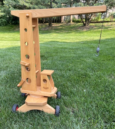 Fagus Holz Turmdrehkran Made in Germany Spielzeug Baufahrzeug funktioniert!