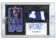 RJ Barrett 2019-20 Panini One and One Premium Rookie Patch Autograph 3/35