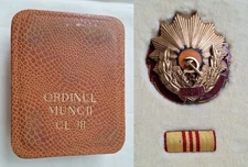 Order of Labor 3rd class, SUPERB medal from RPR Romanian People's Republic 1960s
