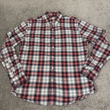 J Crew Shirt Mens Large Plaid Button Down Long Sleeve Pocket Oxford Cotton