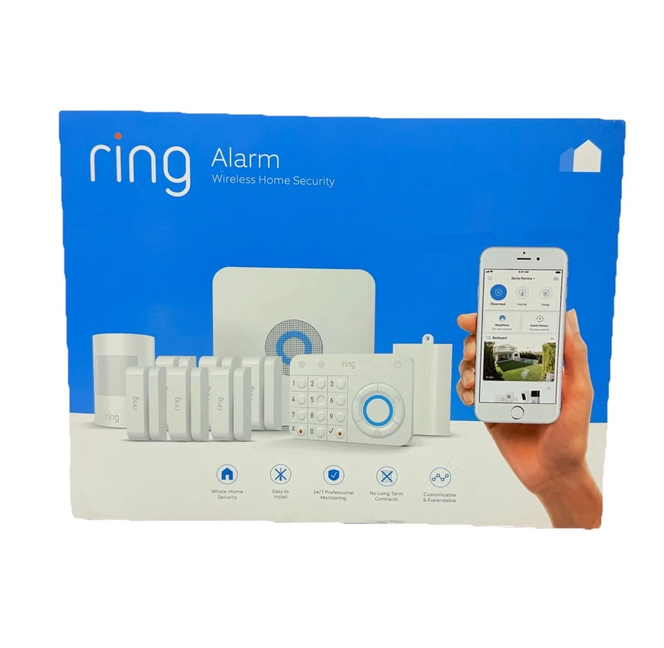 Ring Alarm Wireless Security Kit Home System - 10 Pieces Smart Home Ready NEWOB - Image 2 of 4