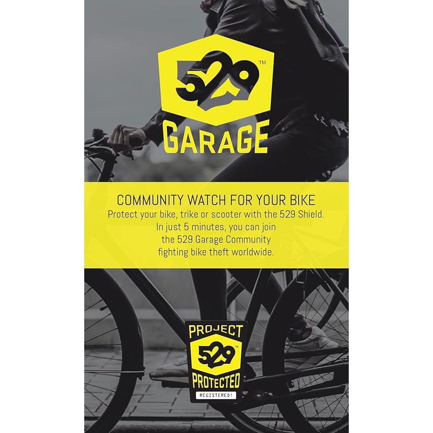Комплект для регистрации велосипеда Project 529 Garage 529 Shield, защищенный от несанкционированного доступа