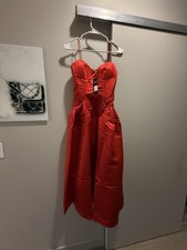 Fashion Nova NWT XS Valentines Satin Midi Dress Red MSRP $49.99