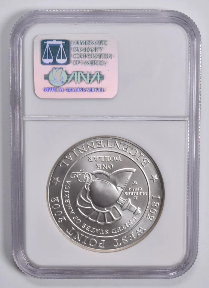 MS70 2002-W West Point Army Military Commemorative Dollar NGC *2951 - Image 2 of 4