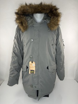 ALPHA INDUSTRIES New w Tag ALTITUDE Knoxville Patch Fur Collar XL Parka Coat