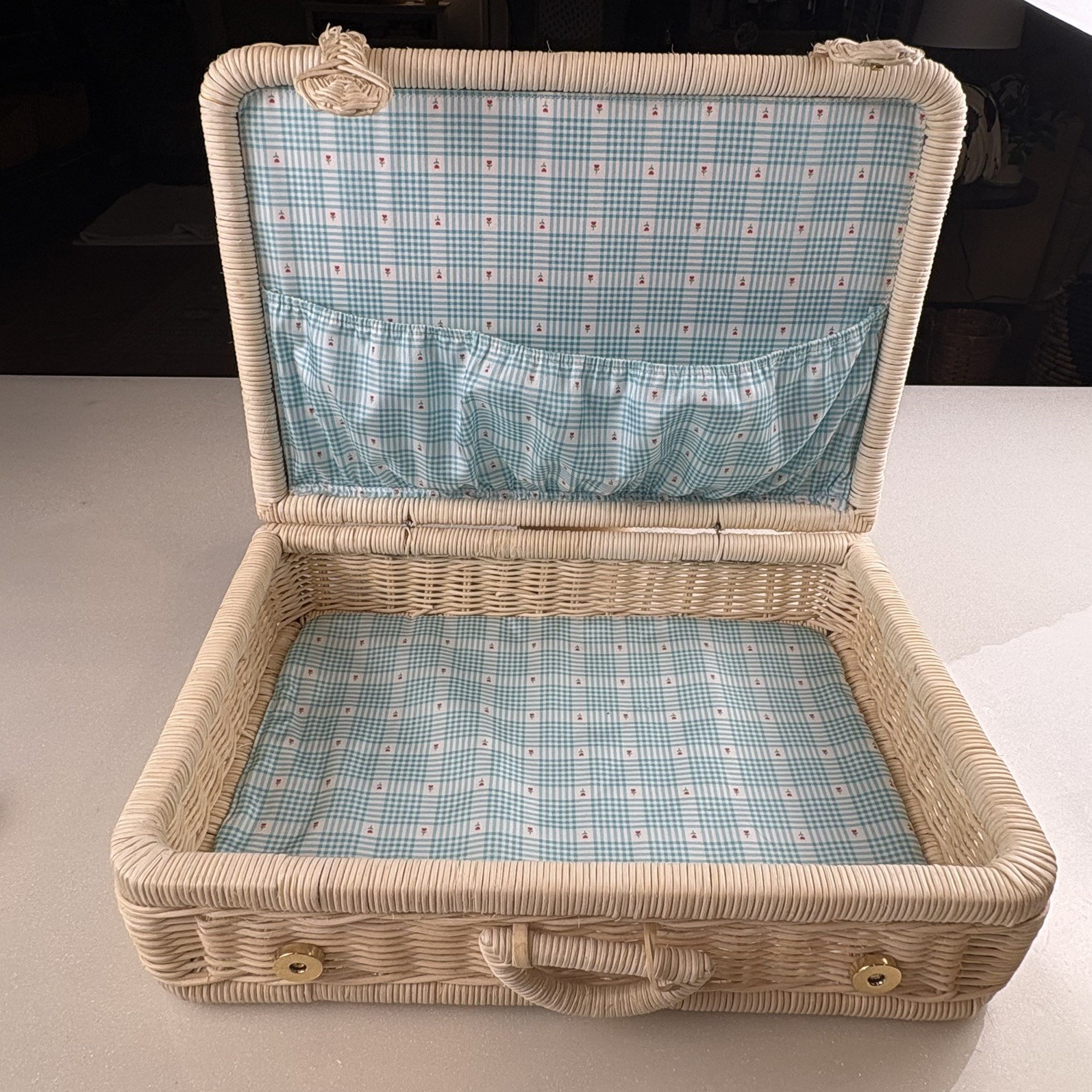 Pleasant Company American Girl Bitty Baby Wicker Suitcase 90s Vintage