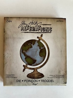 Tim Holtz Alterations Sizzix Die Bigz 657832 Vintage Globe