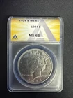 1924 Peace Silver Dollar S$1 ANACS MS-61