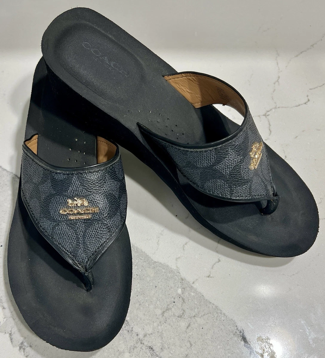 Coach Flip Flop Mid (2-2.9 in) Heel Height Sandals for Women for